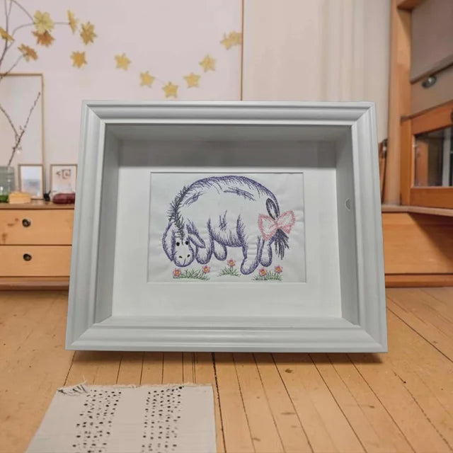Eyeore Embroidered Shadowbox