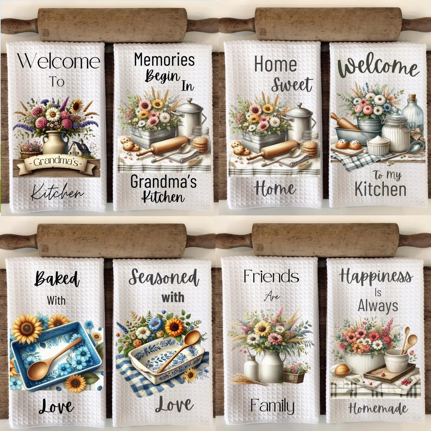 Country Cottage Tea Towels