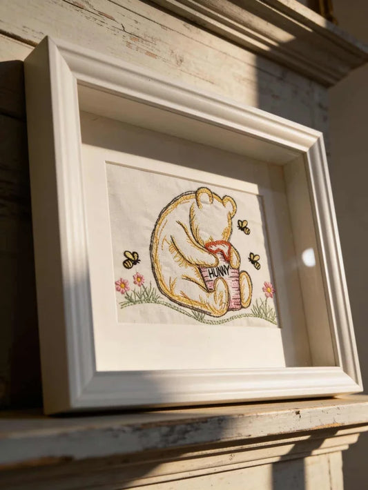 Winnie the Pooh Embroidered Shadowbox